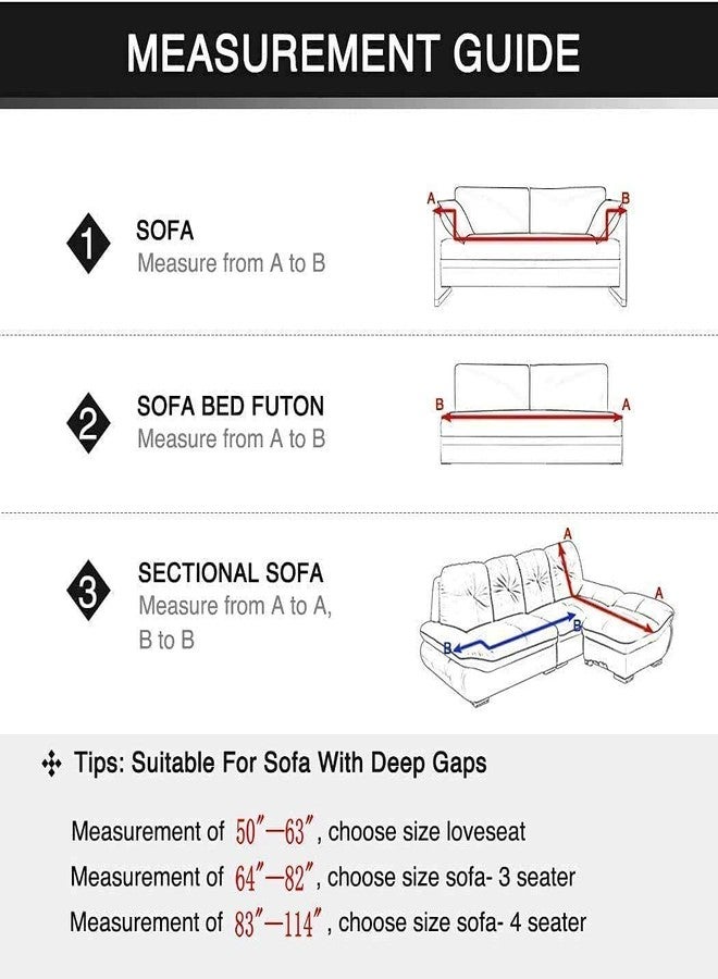 HOOBUY Printed Sofa Cover Stretch Couch Covers Sofa Slipcovers for 2 Cushion Couch and Loveseat with Two Free Pillow Case (US-YMR, 2 Seater/Loveseat) - Image 4